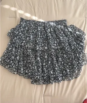 Love Shack Fancy Black Ruffle Mini Skirt thumbnail 3