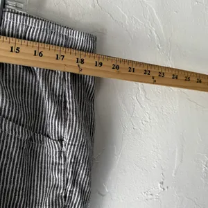 Old Navy Pants XL‎ Linen Blend Drawstring Relaxed Trousers Pockets Stripe thumbnail 5