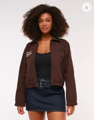 Abercrombie Curve Love Mid Rise Belted Denim Mini Skort thumbnail 1