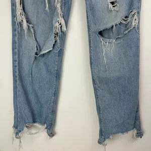 American Eagle Womens 90s Straight Pride Jeans Sz 10 Distressed Light Wash thumbnail 8