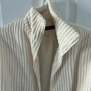 Cream Ribbed Women's Jacket thumbnail 2