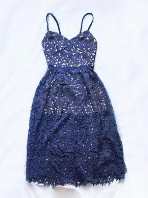 Revolve Blue Lace Dress thumbnail 1