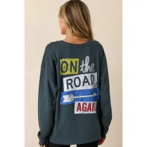 NWT Daydreamer Nelson On The Road Again x Free People LS Tee‎ Shirt S New RARE thumbnail 2