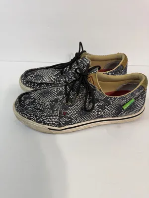 Twisted X Women's Black & White Snake-Print Low-Top Sneakers thumbnail 3