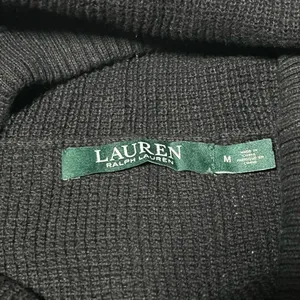 M Lauren Ralph Lauren 100% Cotton Black Ribbed Cowl Neck Sweater Comfy Casual thumbnail 6