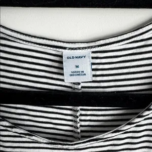 Old Navy Black and White Striped Dress Size M thumbnail 3