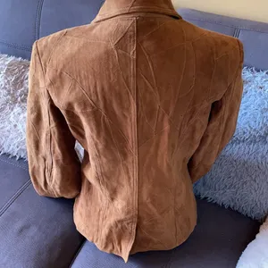 JUICY LUCY Tan/Brown Leather Suede Jacket Size M thumbnail 7