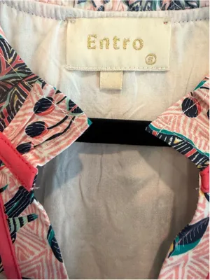 Entro Birds of Paradise Midi Dress in Pink Size S thumbnail 5