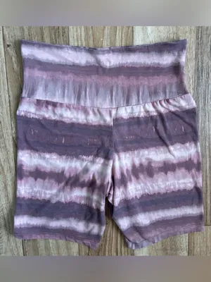 Danskin Lounge purple and pink tie-dye shorts women’s size small thumbnail 4