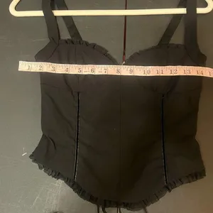 Tiger Mist XC Lace Up Black Crop Corset Blouse thumbnail 7
