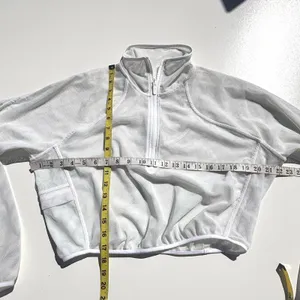 Lululemon Reversible Mesh 1/2 Zip Jacket Red White, Gray Colorway 6 thumbnail 6
