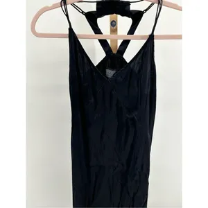Abercrombie & Fitch Silk Slip Dress Black Strappy Dress Women M A&F Collect thumbnail 6