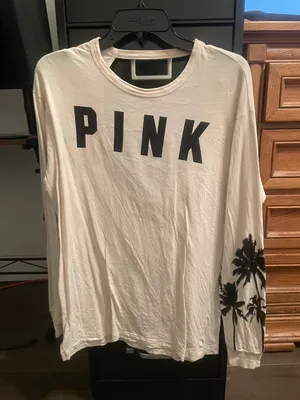 PINK Open Back Long Sleeve Top thumbnail 1