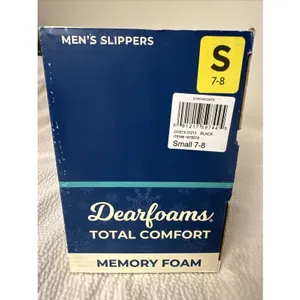 DEARFOAMS Men's Slippers MEMORY FOAM Total Comfort Size S 7-8 thumbnail 4
