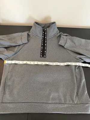 Nike Therma-Fit Womens Gray Quarter Zip Athletic Fleece Sweatshirt Size S thumbnail 4