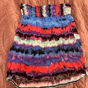 Xhilaration Multicolor Strapless Zigzag Print Tube Top thumbnail 2