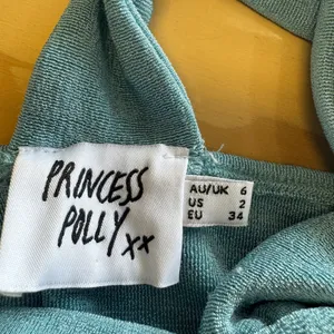 Princess Polly Blue Multi Way Wrap Crop Top O-Ring Detail Size US 2 Teal Ribbed thumbnail 5