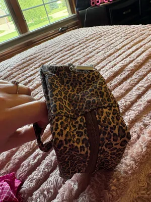 Leopard Print Travel Jewelry Bag Brown thumbnail 3