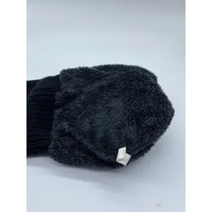 UGG Australia Hat Beanie Womens One Size Black Cable Knit Pom Lined Winter thumbnail 5