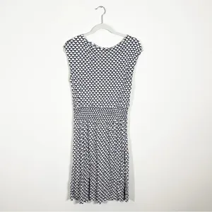 Tory Burch Justina Scallop Print Blouson Dress Large thumbnail 2