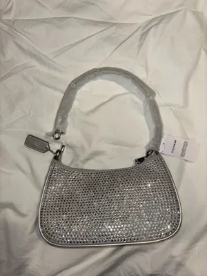 Coach Crystal Teri Shoulder Bag Silver Crossbody (NWT) thumbnail 4