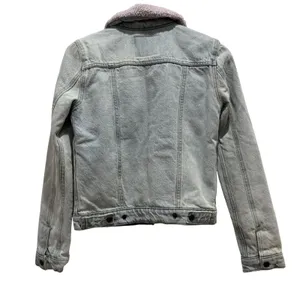 NEW Levis Ex-Boyfriend Trucker Jacket Size XS‎ Blue Lavender Sherpa Denim 36135 thumbnail 3