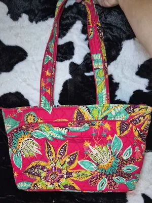 Vera Bradley Floral Quilted Tote Bag - Vibrant Pattern thumbnail 1