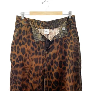 Cabi Party Velvet Pant Leopard Print Wide Leg Trousers Brown Black Size Large thumbnail 7