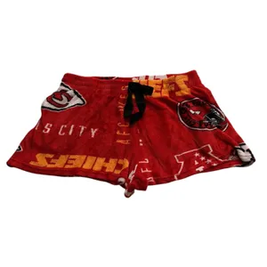 NFL Ultra Game Kansas City Chiefs Women XL Red Fleece Pajama Lounge Shorts thumbnail 2