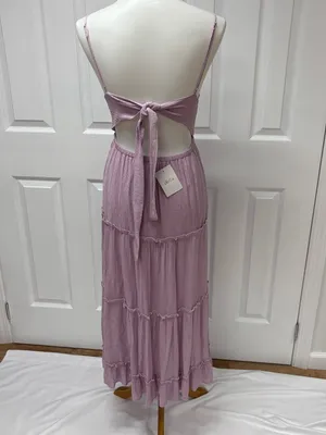 2Bella Sausalito Lilac Maxi Dress With Lining - Size S.‎ NEW With Tags in Bag. thumbnail 5