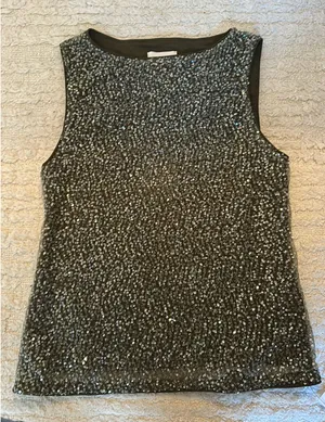 Olive green, sequin, Reformation tank thumbnail 1