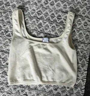 ZARA White Cropped Tank Top thumbnail 2