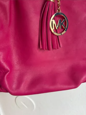 Michael Kors Hot Pink Tassel Tote Bag Purse thumbnail 6