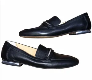 Franco Sarto size 7M black leather loafers thumbnail 6