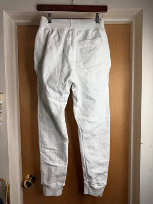 Champion Reverse Weave White Jogger Sweatpants - Hiking Athleisure. Size: Small thumbnail 3
