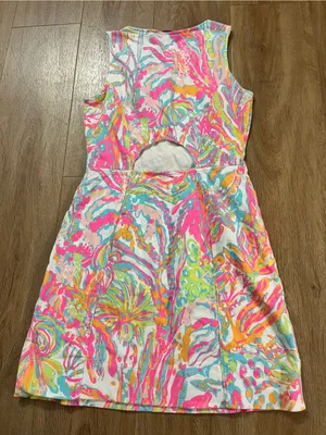 LILLY PULITZER Whiting Shift Mini Dress in Scuba To Cuba thumbnail 4