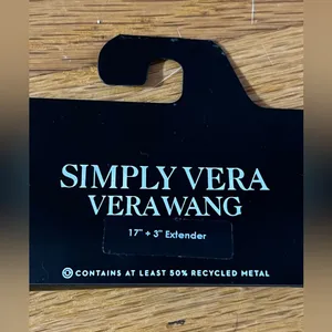 Simply Vera, Vera Wang - 17" + 3 Extender chain with flower NEW thumbnail 2