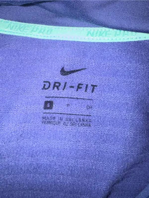 Nike Women’s Navy Blue Quarter-Zip Long Sleeve Top with Teal Accents thumbnail 4