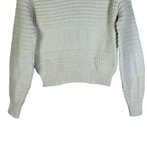 Universal Thread Cotton Knit Sweater Womens XS Cream Cozy Clean Girl Minimalist thumbnail 4
