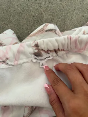 Pink and White Camo Sweatshorts thumbnail 3