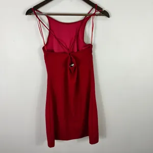 Mango Red Strappy Mini Dress Womens 8 Bodycon‎ Cocktail Party Y2K Coquette thumbnail 7