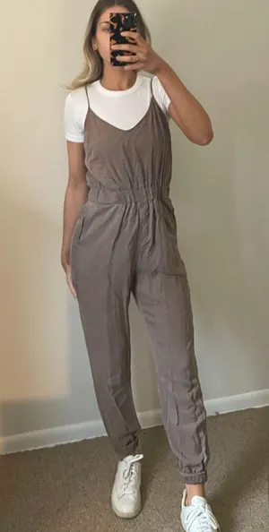 Thread and Supply Khaki Cargo Jumpsuit thumbnail 4