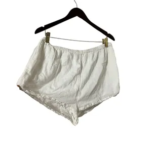 FREE PEOPLE So Breathless White Cotton Lace Gauze Casual Shorts thumbnail 2