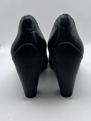 Ecco Shoes Womens Sz 38 US 7-7.5 Sculptured 75 Black Leather Pumps thumbnail 6