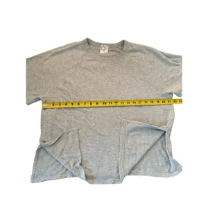 Offline by‎ Aerie Gray Short Sleeve Sweatshirt Medium Terry Knit Lounge Top thumbnail 6