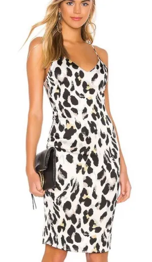 REVOLVE Superdown Women Leopard Print Midi Slip dress Sz XS thumbnail 1