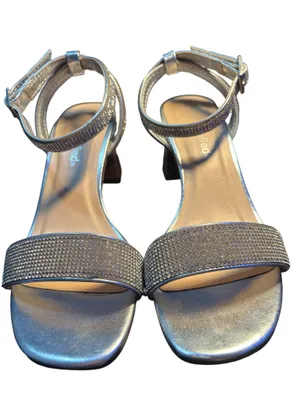 Silver heels block Size 6 thumbnail 1