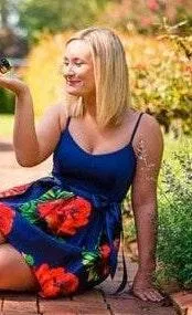 Floral Dress Blue Size 4 thumbnail 2