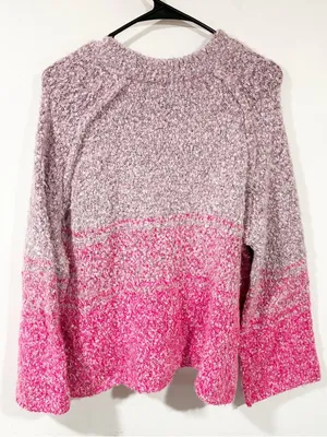 Free People Jumper BFF Cocoon Dip Dye Sweater‎ Pink Brown Size Small NEW thumbnail 5