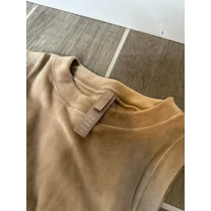 Skims Velour Sleep Set Sleeveless Crop Top Joggers Camel Beige‎ Womens Small thumbnail 3